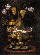 A fountain of grape vines, roses and apples in a conch shell, Juan de  Espinosa